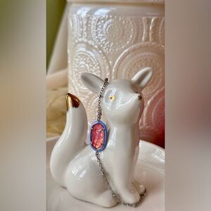 Barbie x Kendra Scott Silver Elaina Satellite Reversible Bracelet